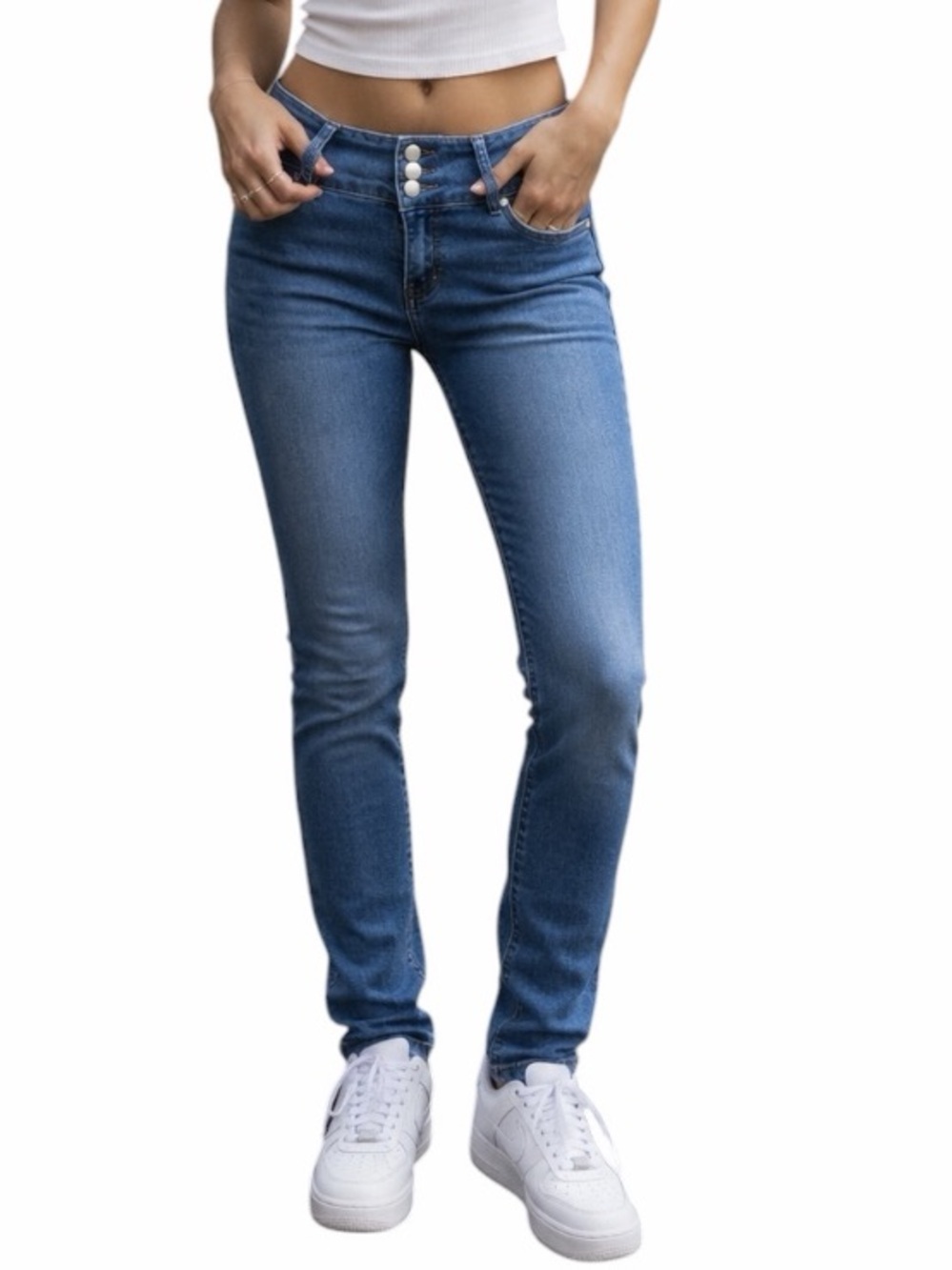 Fashion Nova 5 Mid Rise Stretch Skinny Jeans Y2K Streetwear